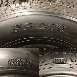 タイヤ、ホイール 新車外し DUNLOP SP LT5 205/85R16 117/115L LT 16 