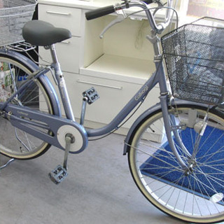 小柄な方に 24インチ シティサイクル 自転車 ママチャリ ブルーグレー