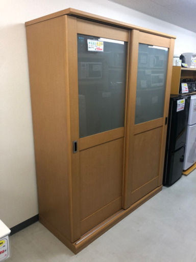 【リサイクルサービス八光　田上店　配達・設置OK】ブラウン　クローゼット　強化ガラス付