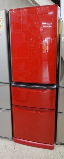 MITSUBISHI/三菱 3ドア冷蔵庫 370L MR-C37ET-R 2012年製 レッド【ユーズドユーズ名古屋天白店】
