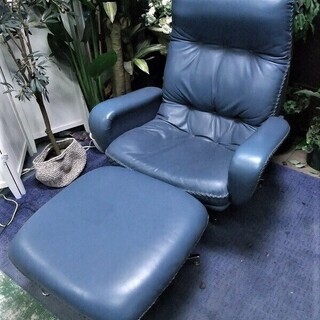 R1624) デセデ/モビリア リビングチェア 　オットマン付 椅子 店頭取引大歓迎♪