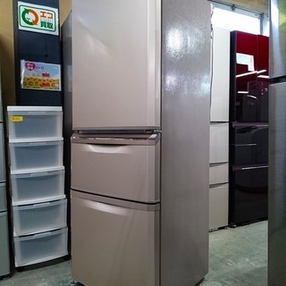 R1640) 三菱 3ドア MR-C34A-P 335L 自動製氷 2017年製! 冷蔵庫 店頭取引