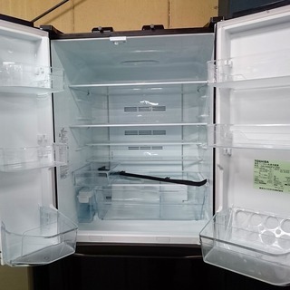 R1643) 東芝 6ドア GR-H560FV(ZM) 555L ガラストップ 自動製氷 2014年
