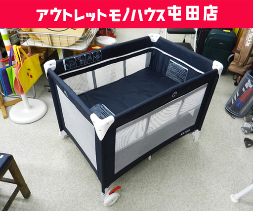 ►カトージ プレイヤード バシネット ベビーベッド【KATOJI】 キャスター付き 折りたたみ 持ち運び 収納袋あり ベビーサークル ☆ PayPay(ペイペイ)決済可能 ☆ 札幌市 北区 屯田