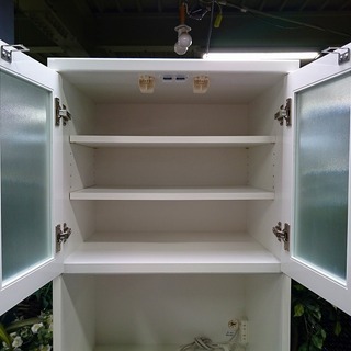 R1648) 創愛ファニチュア キッチンボードマルチ60R(W) 食器棚 店頭取引 