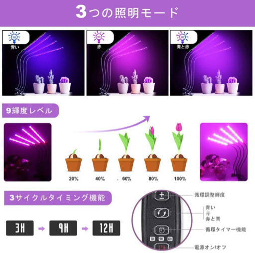 屋内植物用フルスペクトル植物育成ライトled 水耕栽培に適用 573 ぱらり 所沢の家具の中古あげます 譲ります ジモティーで不用品の処分