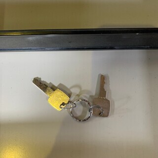 UCHIDA 両袖 事務机 事務用品 鍵付き