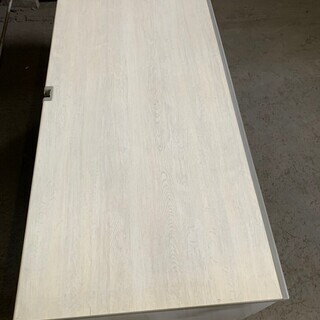 UCHIDA 両袖 事務机 事務用品 鍵付き