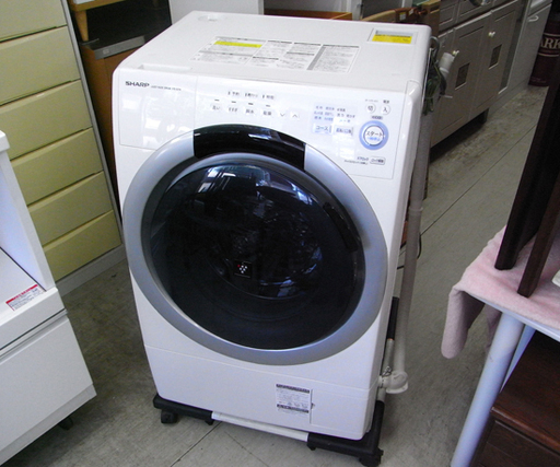 洗濯機 7.0kg 2016年製 シャープ ES-S7A-WL SHARP ホワイト ドラム式