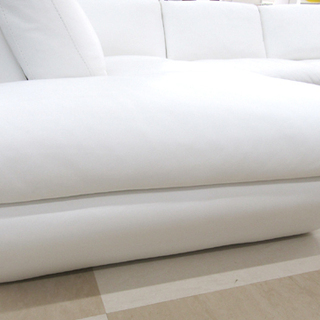 札幌市/清田区 KELVIN GIORMANI/ケルビンジョルマーニ L字ソファ カウチソファ 3Pソファ 3人掛けソファ ホワイト 白 総革 高級家具 レザー