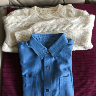 キッズ手編みセーター＆シャツ