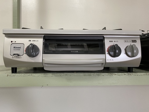 ガステーブル リンナイ Rinnai RT34NJH ベージュ 2018年製 LP／プロパンガス用 中古品