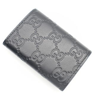 《GUCCI/グッチシマ 6連キーケース》 ABランク 138093 ブラック 