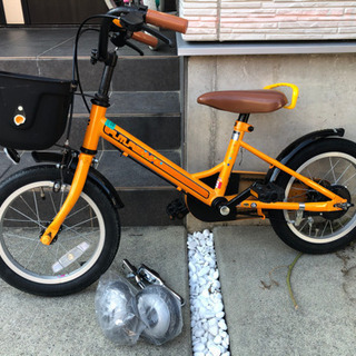 幼児用自転車（14インチ)補助輪つき