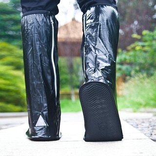 レインブーツ 雨靴 オーバーシューズカバー 靴カバー ブラック