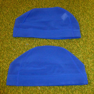 【未使用・子供用】水泳帽（スイムキャップ）Lサイズ 2個セット【青色】