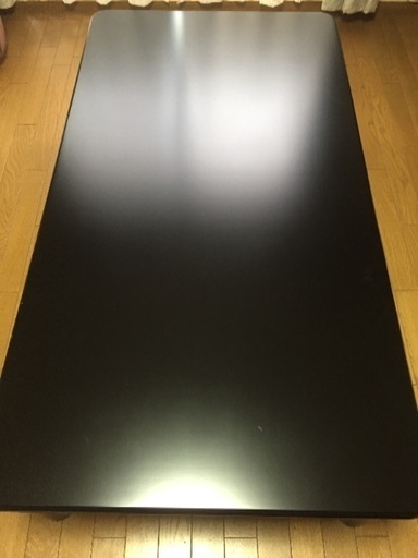 美品★黒 ローテーブル 座卓 150×80×37cm 化粧板
