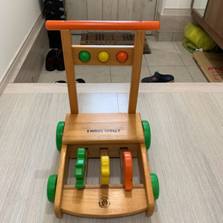 【歩行器】幼児用木製手押し車