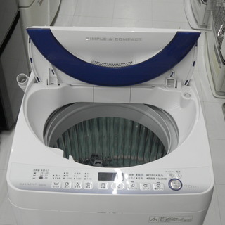 洗濯機 洗濯機 7.0kg 2015年製 シャープ ES-G7E2 ホワイト 家電 SHARP