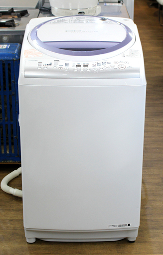 北大前! 札幌 引取 【大容量!!】 TOSHIBA/東芝 洗濯機 AW-KS80VM 2014年製 ステンレス槽 乾燥機能付き 8kg 取扱説明書有 中古品