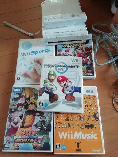 Wii本体＋ソフト５本つき