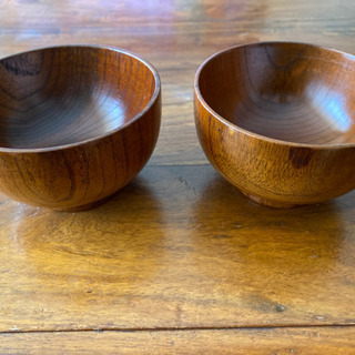 無印良品　木製椀・小 約直径１０ｃｍ　２個セット