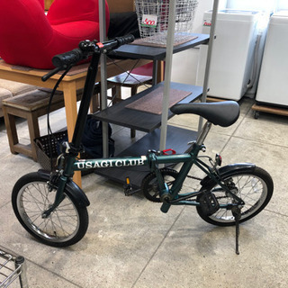 [ジャンク] 折りたたみ電動自転車　16インチ J087☆状態良し☆折りたたみ自転車☆Basic Gear☆16インチ