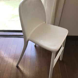 無料　IKEA ホワイト　椅子　¥0