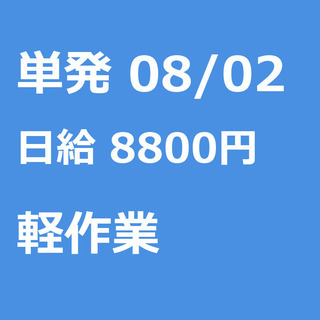 【急募】 08月02日/単発/日払い/葛飾区:未経験者歓迎！不用...