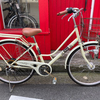 111 ★激安★変速ギア6段 オートライト 26インチ 軽整備済み 防犯登録 中古自転車 ママチャリ 横浜