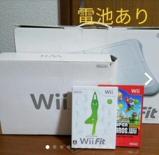 Wii 本体 リモコン ハンドル ボード ソフト6本 マリオカート パーティ