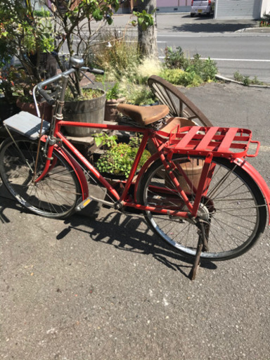 自転車、郵便局自転車、郵政省自転車、レトロな自転車、ツノダ自転車