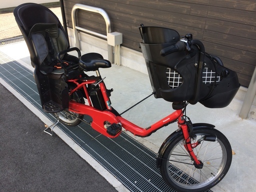 地域限定送料無料 ギュットミニ 16AH 三人乗り ピンク系 神戸市 電動