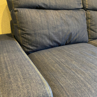 無印良品　2.5シーター　ソファ　オットマン＆ヘッドレスト付き 無印良品 ソファ 2.5シーター(オットマン、ヘッドレスト付き)デニム