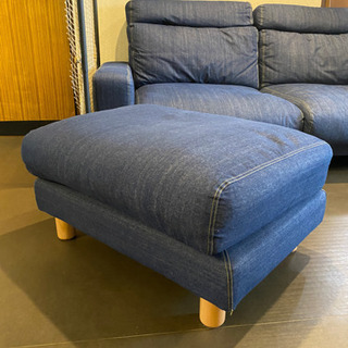 無印良品 ソファ 2.5シーター(オットマン、ヘッドレスト付き)デニム