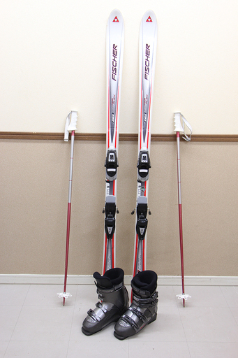FISCHER DRS SUPER FLEX 168cm NORDICA ノルディカ T3.2 26.0cm 26.5cm 300mm ストック付(P392twxY)