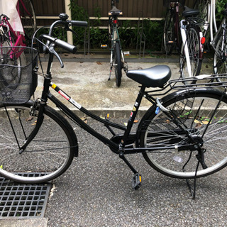 【取引中】アサヒ　普通の自転車　黒　ママチャリ