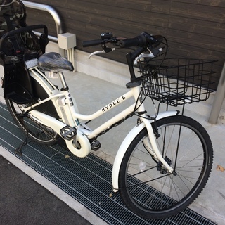 地域限定 ブリヂストン ハイディB HYDEE 新基準 子供乗せ 白 ナチュラ