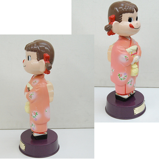 希少 不二家 ペコちゃん ボブルヘッド 2003年 夏 親子でケーキづくり 