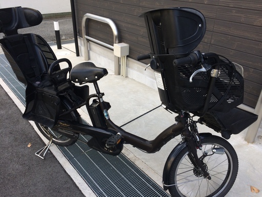 地域限定送料無料 アンジェリーノプティット 12,8AH 黒 神戸市 電動自転車 地域限定 ブリヂストン アンジェリーノプティット 新基準 三人