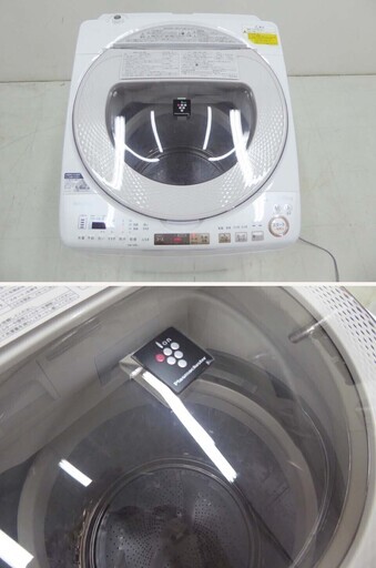 美品 SHARP シャープ 保証付 2018年製 プラズマクラスター 洗濯乾燥機 ES-TX9A 9キロ 乾燥4.5キロ