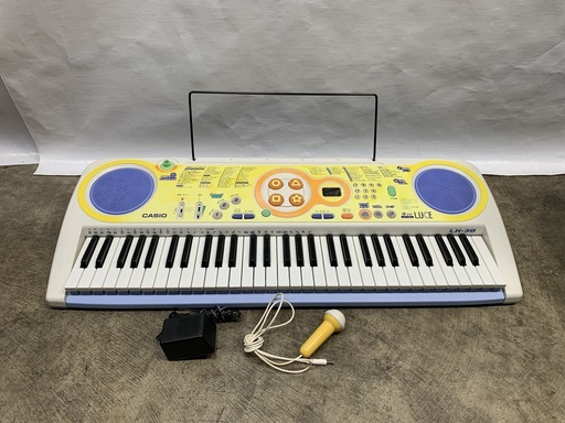 美品 カシオ 光ナビゲーション キーボード LK-38 専用マイク ACアダプター付き 動作正常！B