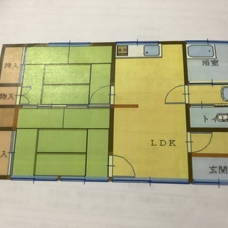 【再募集】【オーナーとの直契約】牧之原市波津平屋建て2LDK【保証会社不要・保証人不要】相良の中心地で便利な場所の画像