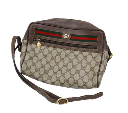 オールド GUCCI ショルダーバッグ GGスプリーム シェリーライン PVC-