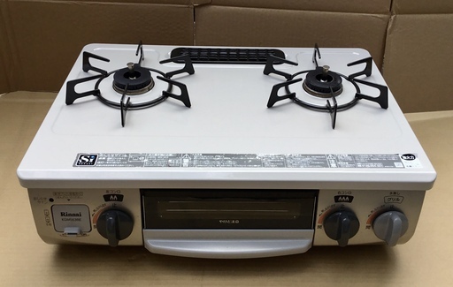 ＜美品＞Rinnai・ガステーブル・RT33NJH・LPガス用・グリルは未使用です。