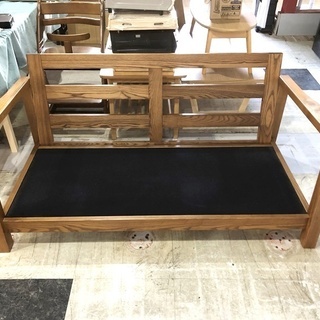 Keyuca ケユカ 木製アームラブソファ 2人掛け　ミックスグレー Keyuca ケユカ 木製アームラブソファ 2人掛け ミックスグレー Keyuca