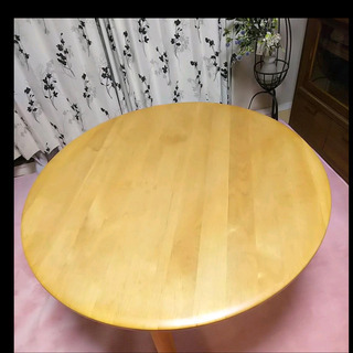 大塚家具 マフィン       丸テーブル ・ 机        【天然木】
