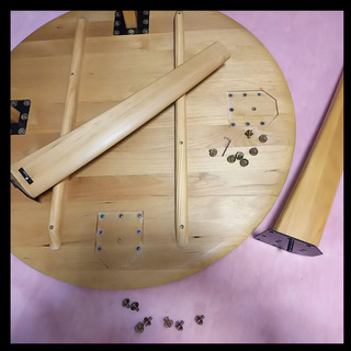 大塚家具 マフィン       丸テーブル ・ 机        【天然木】