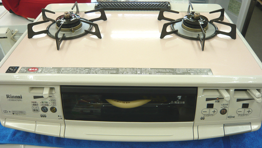 リンナイ ガステーブル 2011年製 都市ガス RTS-S660VCTS-L ガラストップ ピンク 西岡店