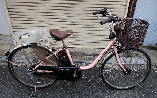 Panasonic ViVi DX 26吋電動アシスト自転車 8.0Ahバッテリー+充電器+スペアキー2本付/ピンク